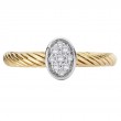 Two-Toned Lab Grown Diamond Ladies Fashion Ring