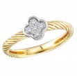 Two-Toned Diamond Ladies Fashion Ring