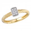 Two-Toned Diamond Ladies Fashion Ring