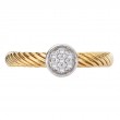 Two-Toned Diamond Ladies Fashion Ring