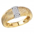 Two-Tone Diamond Ladies Fashion Ring