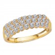 Triple Row Diamond Ring