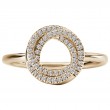 Ladies Fashion Diamond Circle Ring