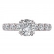 8-Stone Semi-Mount Lab Grown Diamond Engagement Ring
