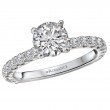 Peg Head Semi-Mount Diamond Ring