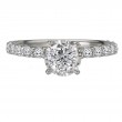 Peg Head Semi-Mount Lab Grown Diamond Ring