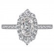 Lab Grown Diamond Halo Semi-Mount Diamond Ring