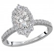 Lab Grown Diamond Halo Semi-Mount Diamond Ring
