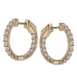 Ladies Fashion Diamond Hoop Earrings