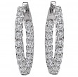 Ladies Fashion Diamond Hoop Earrings