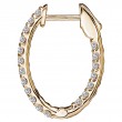 Ladies Diamond Hoop Earrings