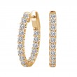 Ladies Diamond Hoop Earrings