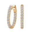 Ladies Diamond Hoop Earrings