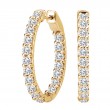 Ladies Diamond Hoop Earrings