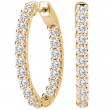 Ladies Diamond Hoop Earrings