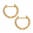 Diamond Huggie Hoop Earrings