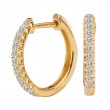 Diamond Huggie Hoop Earrings
