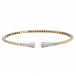 Two-Toned Diamond Cuff Bracelet