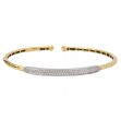 Two-Toned Diamond Cuff Bracelet