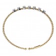 Two-Toned Diamond Cuff Fashion Bracelet