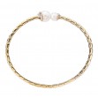 Pearl and Diamond Cuff Bracelet
