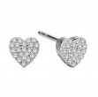 Diamond Heart Shaped Earrings
