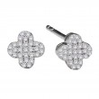 Clover Shaped Diamond Earrings