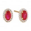 Ruby and Diamond Ladies Fashion Earrings