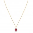 Ruby and Diamond Fashion Necklace