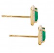 Diamond and Emerald Sapphire Fashion Earrings