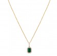 Diamond and Emerald Sapphire Fashion Necklace