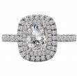 Diamond Halo Semi Mount Engagement Ring