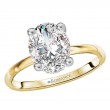 Diamond Hidden Halo Two-Tone Engagement Ring