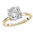 Diamond Hidden Halo Two-Tone Engagement Ring