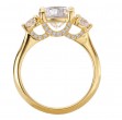 3-Stone Semi-Mount Diamond Engagement Ring