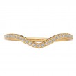 Curved Front Diamond Wedding Band