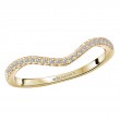 Curved Front Diamond Wedding Band
