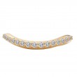Curved Front Diamond Wedding Band