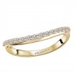 Curved Front Diamond Wedding Band