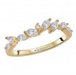 Marquise Lab Grown Diamond Front Wedding Band