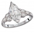 Diamond and Milgrain Detailed Semi-Mount Engagement Ring