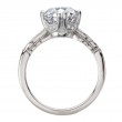 Diamond and Milgrain Detailed Semi-Mount Engagement Ring
