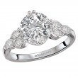 Diamond and Milgrain Detailed Semi-Mount Engagement Ring