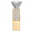 Broad Band Shank Semi-Mount Diamond Engagement Ring