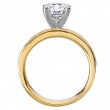 Broad Band Shank Semi-Mount Diamond Engagement Ring