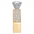 Broad Band Shank Semi-Mount Diamond Engagement Ring