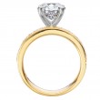 Broad Band Shank Semi-Mount Diamond Engagement Ring