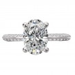 Knife Edge Banded Semi-Mount Diamond Engagement Ring