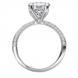 Knife Edge Banded Semi-Mount Diamond Engagement Ring