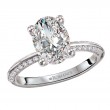 Knife Edge Banded Semi-Mount Diamond Engagement Ring